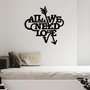 Wallity Need is Love Escultura de Pared Negra